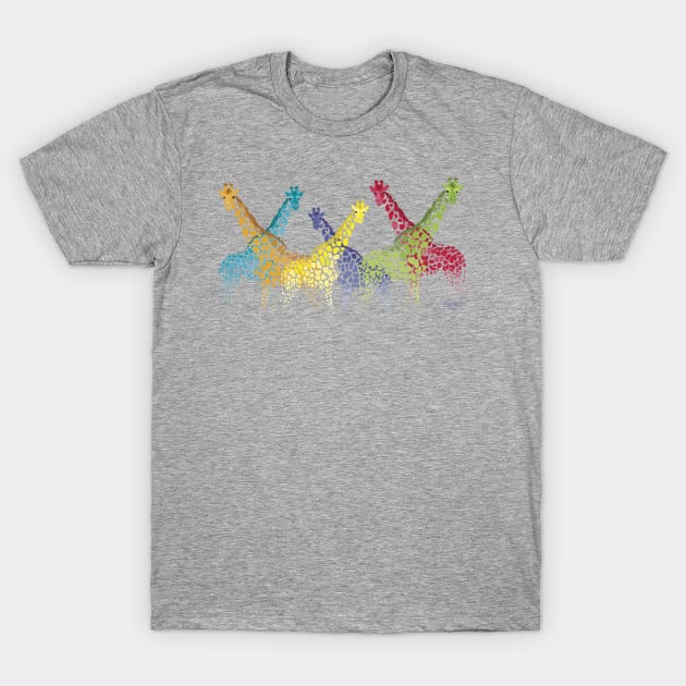 Rainbow Giraffe's T-Shirt by erinmizedesigns